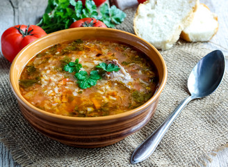 Georgian soup Kharcho
