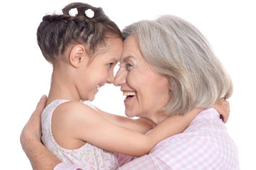Grandmother and little granddaughter