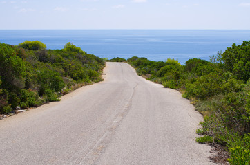 Fototapeta na wymiar Road on Zakynthos island, Greece