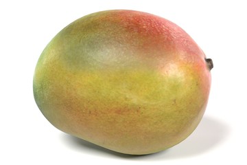 realistic 3d render of mango on white backround