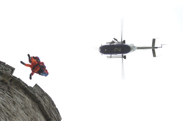 Polizeihubschrauberstaffel Hessen übt Luftrettung © Brigitte