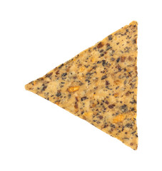 Beans and rice chip isolated on a white background.