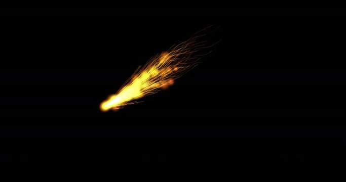 Sparks Comet / Fast blinking comet scene.

