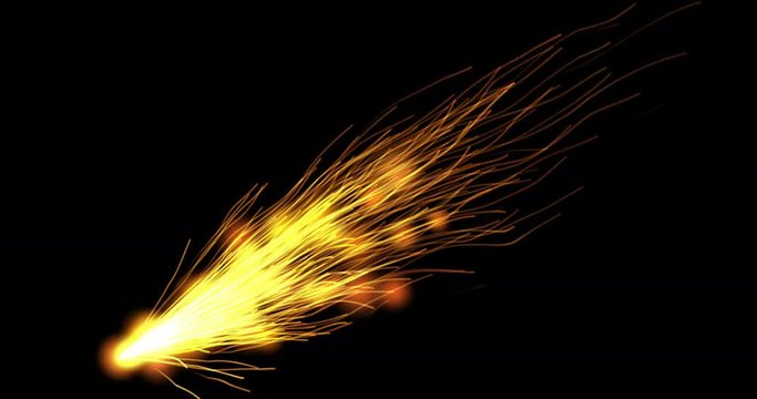 Sparks Comet 2 / Fast blinking comet scene.
