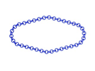 Chain frame. Isolated on white background. Cartoon style.