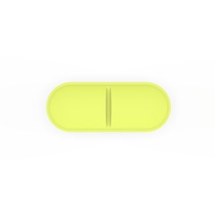 Pill. Isolated on white background. 3D rendering illustration.