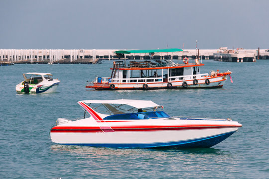 Sideview Bowrider Boat in Gulf of Thailand