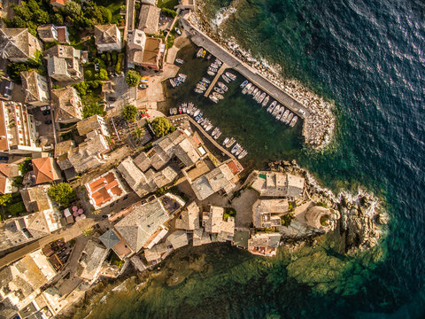 Erbalunga on corse from above