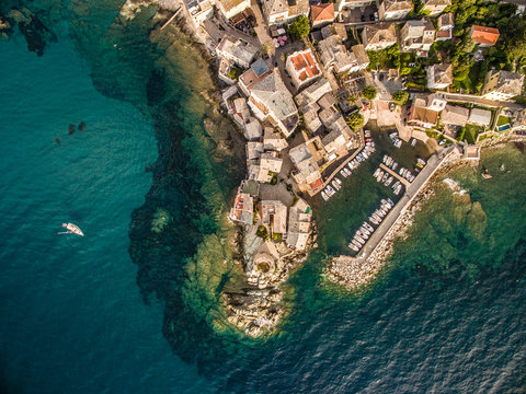 Erbalunga on corse from above