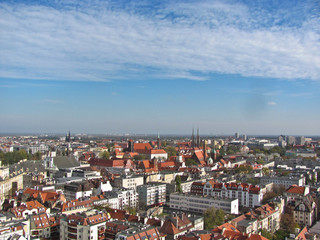 Obraz premium View of the city from St. Mary Magdalene Church, Wroclaw, Poland