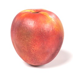 realistic 3d render of nectarine on white backround