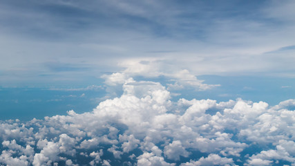 Sky blue and clouds background.