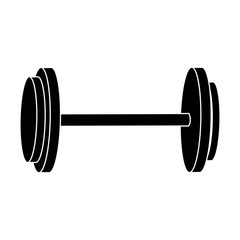 dumbbell weight gym equipment image silhouette vector illustration