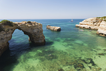 Stone arch of the Albandeira beach