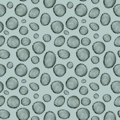 Seamless pattern. Hand painted watercolor stains  on gray background.