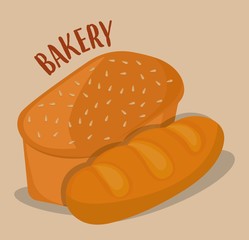 breads icon. bakery products concept. colorful design. vector illustration