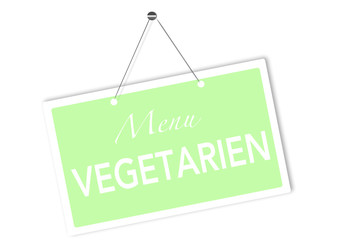 Obraz na płótnie Canvas pancarte menu vegétarien