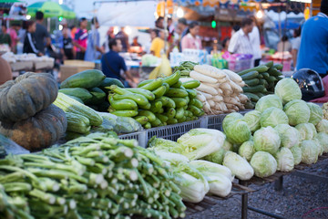 Vegetable in countryside fresh market,Thailand