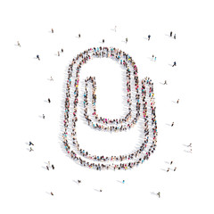 People walking in clip . 3D rendering. 3D rendering.