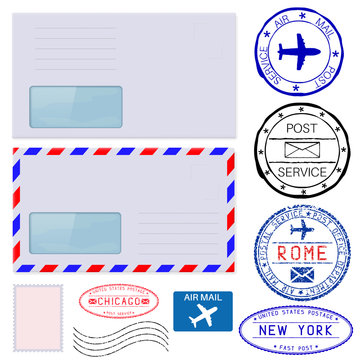 Envelopes with postmarks