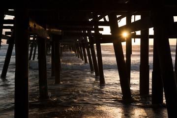 Pier ocean sunset
