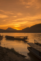 LAOS LUANG PRABANG MEKONG RIVER