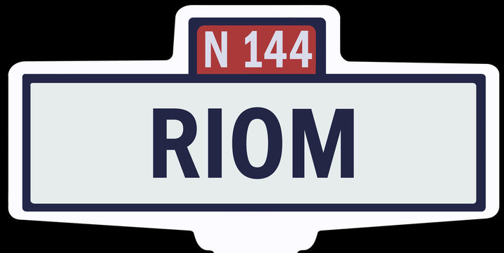 RIOM - Ancien panneau entr&eacute;e d'agglom&eacute;ration