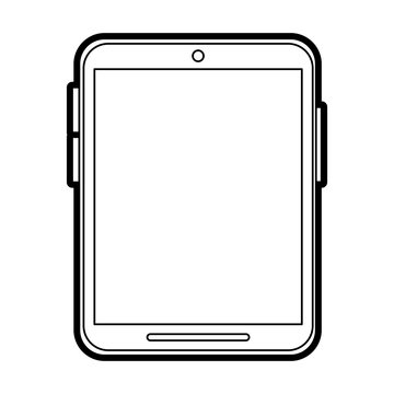 modern cellphone icon image vector illustration design  black line