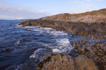 Rocky coast of the Norwegian sea