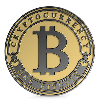 Golden Platinum Bitcoin coin