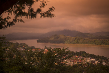 LAOS LUANG PRABANG MEKONG RIVER