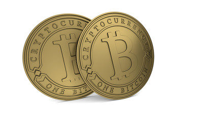Golden Bitcoin coin