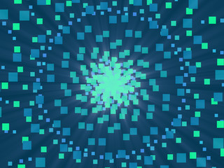 blue abstract background and squares