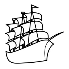 Sea ship transport icon vector illustration graphic design