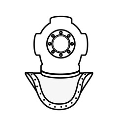Deep sea diver icon vector illustration graphic design