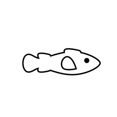 Fish marine animal icon vector illustration graphic design