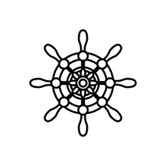 Obraz premium Steering ship boat icon vector illustration graphic design