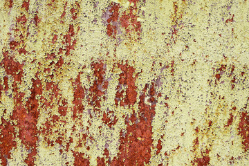 Texture of rusty iron with cracked and otslaivsheysya places pale green paint as the background grunge