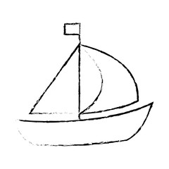 Sea ship transport icon vector illustration graphic design