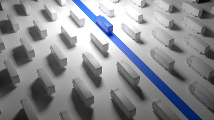 cargo logistics and transportation leader 3d rendering