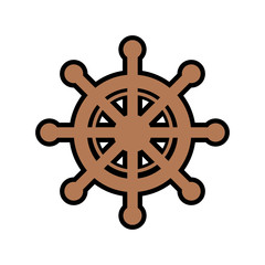 Steering ship boat icon vector illustration graphic design