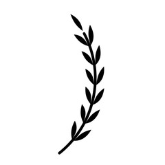 Fototapeta premium Leaves wreath ornament icon vector illustration graphic design