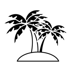 Beach palm tree icon vector illustration graphic design