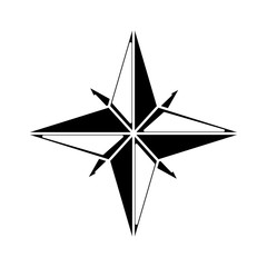 Nautical rose navigation icon vector illustration graphic design