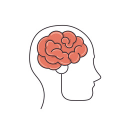 Human brain intelligence icon vector illustration graphic design
