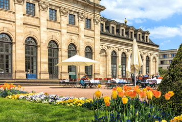 Orangerie terrace of Castle Garden in historical Fulda, Germany