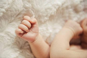 Hand of the child. Baby's hand