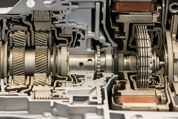 New auto parts for cars on a white background 