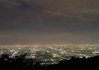 Fototapeta na wymiar 大阪の夜景　信貴生駒スカイラインからの眺め