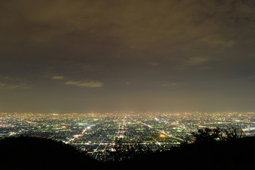 大阪の夜景　信貴生駒スカイラインからの眺め